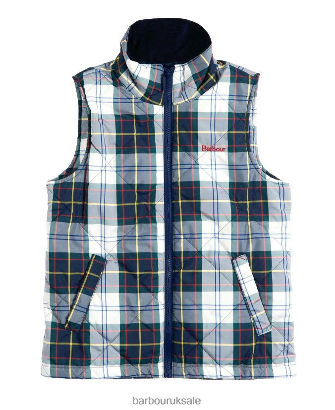 Finnar Gilet Barbour Boys R08LB62494 Clothing Summer Ivy Tartan