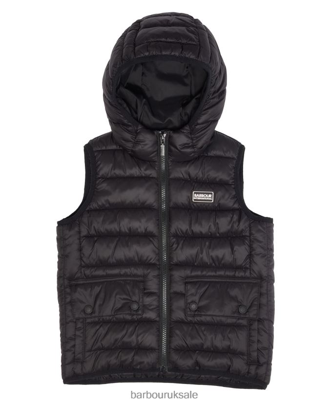 Hooded Racer Gilet Barbour Boys R08LB62495 Clothing Classic Orange