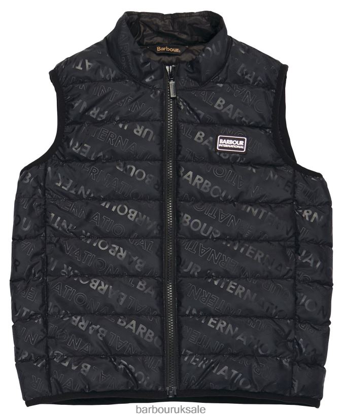 Printed Reed Gilet Barbour Boys R08LB62491 Clothing Classic Black