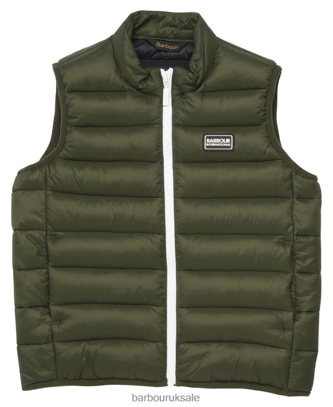 Reed Gilet Barbour Boys R08LB62496 Clothing Black/Yellow