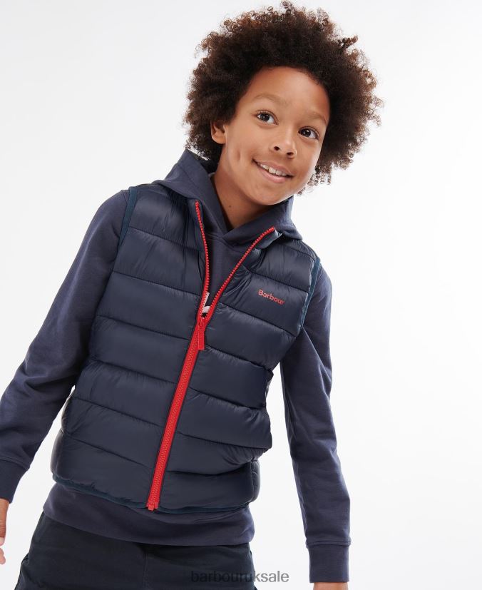 Trawl Gilet Barbour Boys R08LB62486 Clothing Red