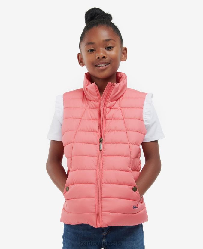 Yara Gilet Barbour Girls R08LB62554 Clothing Navy/Navy Multi Dog - Click Image to Close