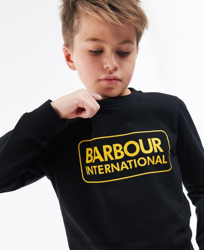 Large Logo Crew Jumper Barbour Boys R08LB62532 Clothing Black