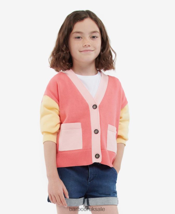 Lyla Cardigan Barbour Girls R08LB62575 Clothing Classic Multi - Click Image to Close