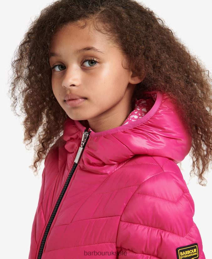 Cosford Quilted Jacket Barbour Girls R08LB62549 Clothing Cerise/Cerise Terrazzo