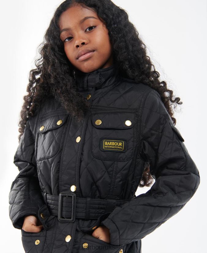 Flyweight Quilted Jacket Barbour Girls R08LB62547 Clothing Ash Pink - Click Image to Close