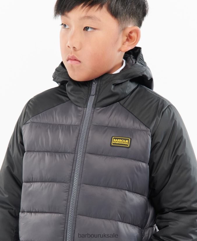 Hooded Dulwich Quilted Jacket Barbour Boys R08LB62479 Clothing Navy