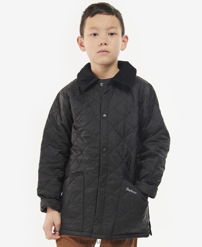 Liddesdale Quilted Jacket Barbour Boys R08LB62478 Clothing Black