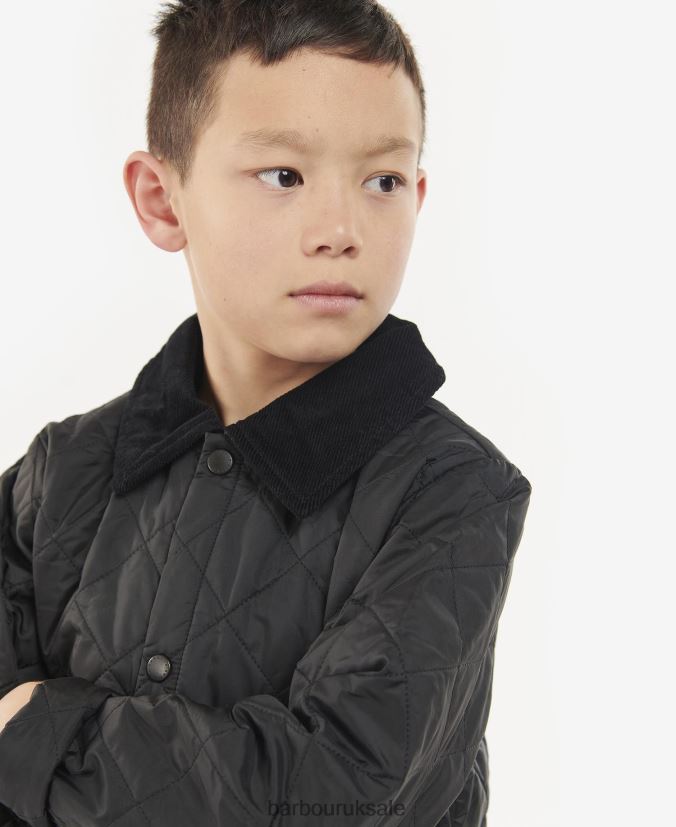 Liddesdale Quilted Jacket Barbour Boys R08LB62478 Clothing Black