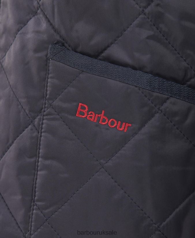 Liddesdale Quilted Jacket Barbour Boys R08LB62481 Clothing Dark Olive/Red