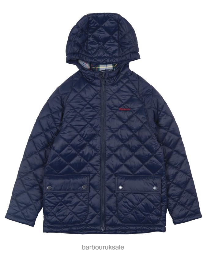 Merton Quilted Jacket Barbour Boys R08LB62474 Clothing Classic Navy