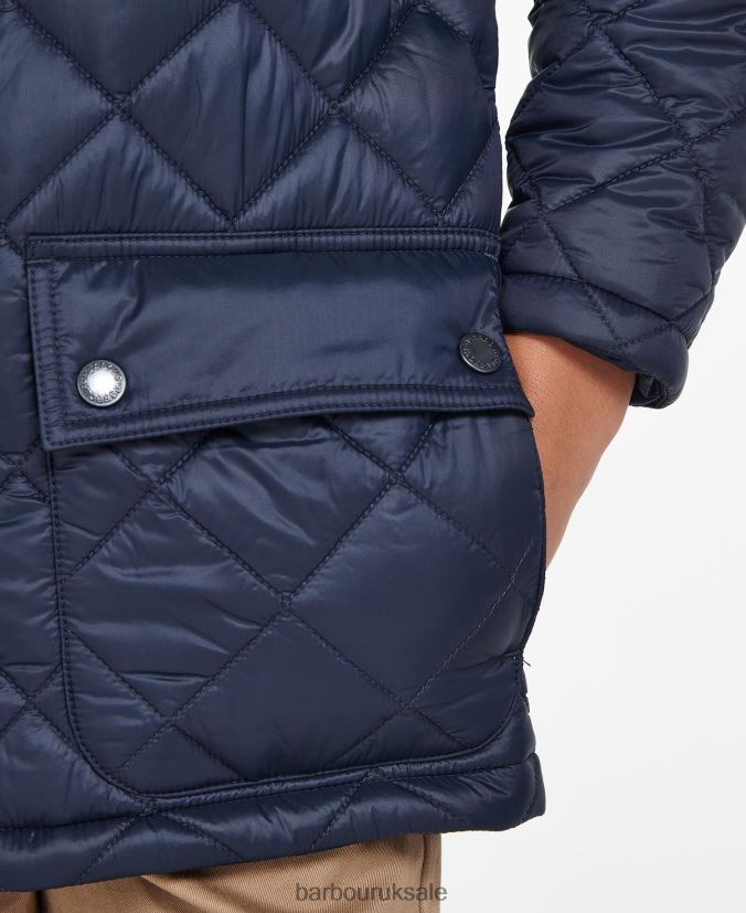 Merton Quilted Jacket Barbour Boys R08LB62474 Clothing Classic Navy