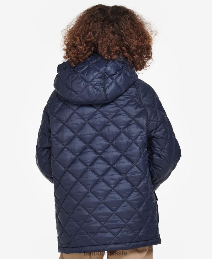 Merton Quilted Jacket Barbour Boys R08LB62474 Clothing Classic Navy