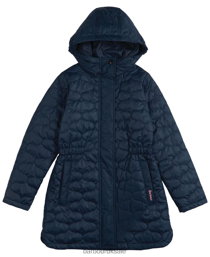 Nahla Quilted Jacket Barbour Girls R08LB62551 Clothing Classic Navy