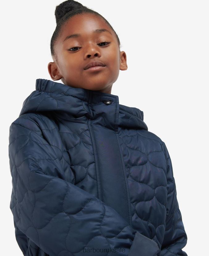 Nahla Quilted Jacket Barbour Girls R08LB62551 Clothing Classic Navy