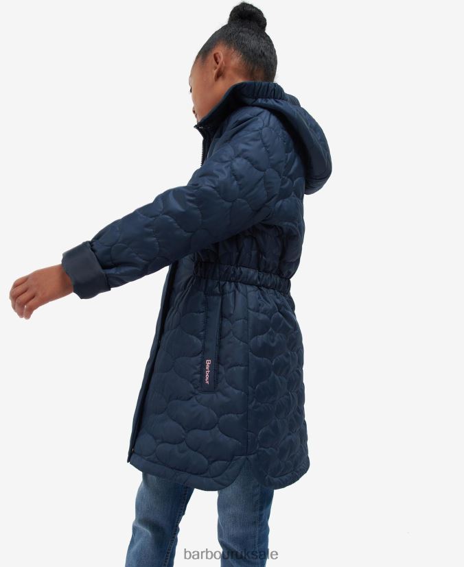 Nahla Quilted Jacket Barbour Girls R08LB62551 Clothing Classic Navy