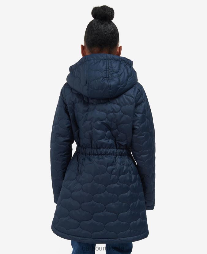 Nahla Quilted Jacket Barbour Girls R08LB62551 Clothing Classic Navy