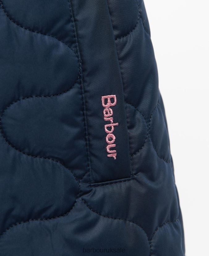 Nahla Quilted Jacket Barbour Girls R08LB62551 Clothing Classic Navy