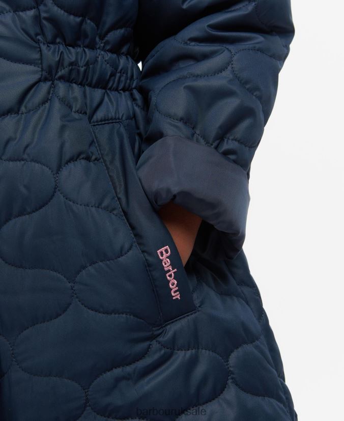 Nahla Quilted Jacket Barbour Girls R08LB62551 Clothing Classic Navy