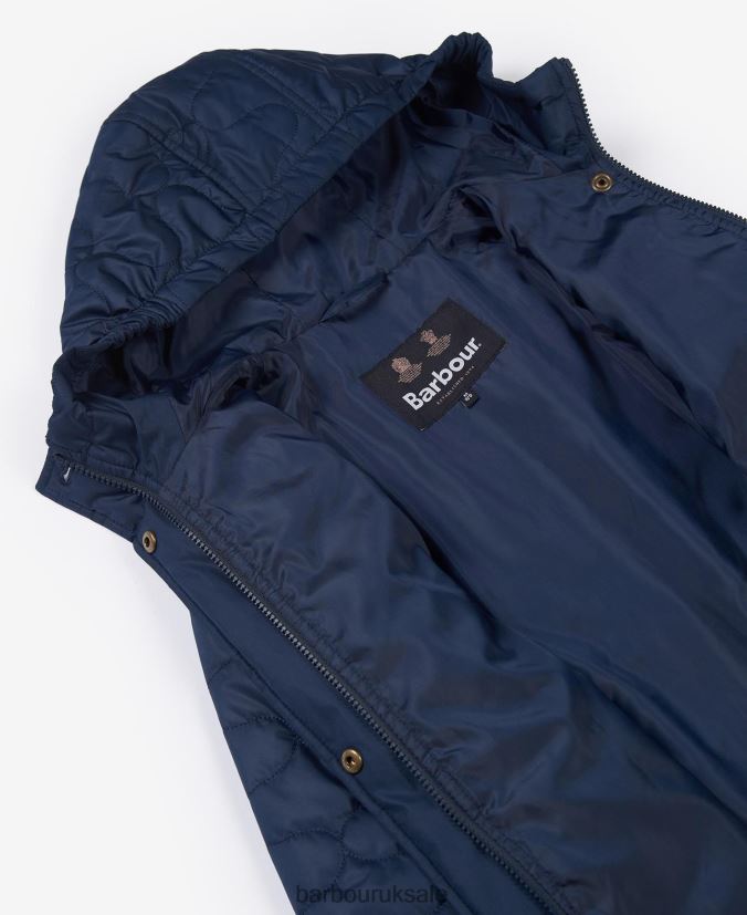 Nahla Quilted Jacket Barbour Girls R08LB62551 Clothing Classic Navy