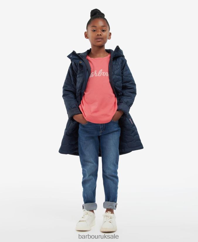 Nahla Quilted Jacket Barbour Girls R08LB62551 Clothing Classic Navy