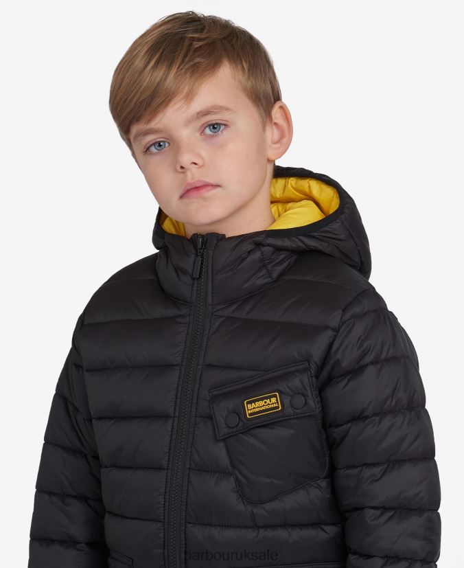 Ouston Hooded Quilted Jacket Barbour Boys R08LB62482 Clothing True Blue