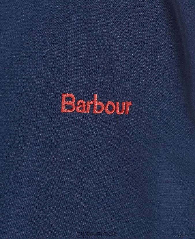 Hooded Domus Showerproof Jacket Barbour Boys R08LB62490 Clothing Classic Navy