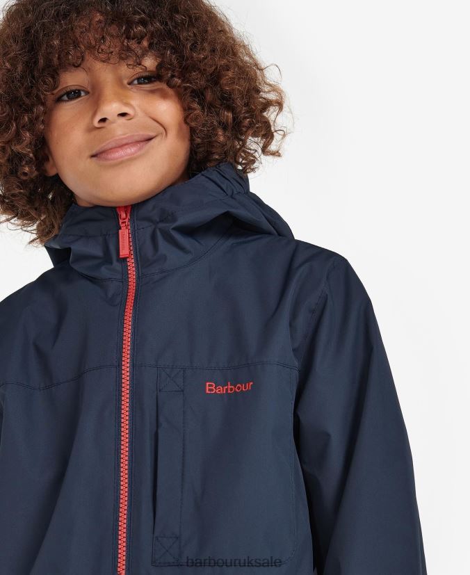 Kenton Showerproof Jacket Barbour Boys R08LB62493 Clothing Classic Navy