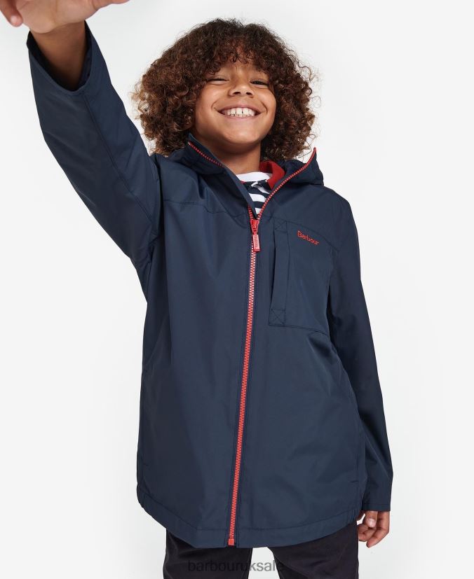 Kenton Showerproof Jacket Barbour Boys R08LB62493 Clothing Classic Navy