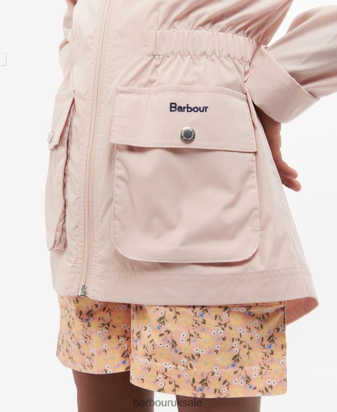 Maara Showerproof Jacket Barbour Girls R08LB62555 Clothing Light Peach