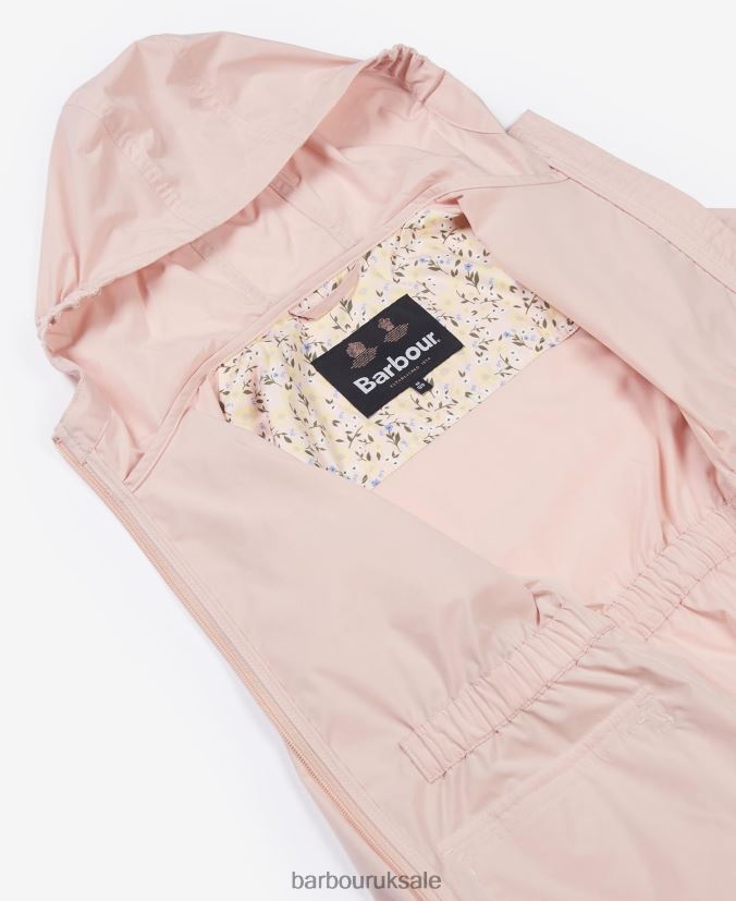 Maara Showerproof Jacket Barbour Girls R08LB62555 Clothing Light Peach