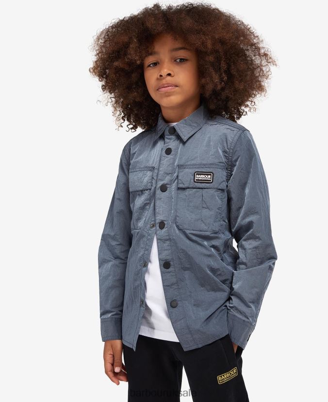 Damon Overshirt Barbour Boys R08LB62525 Clothing Powder Blue