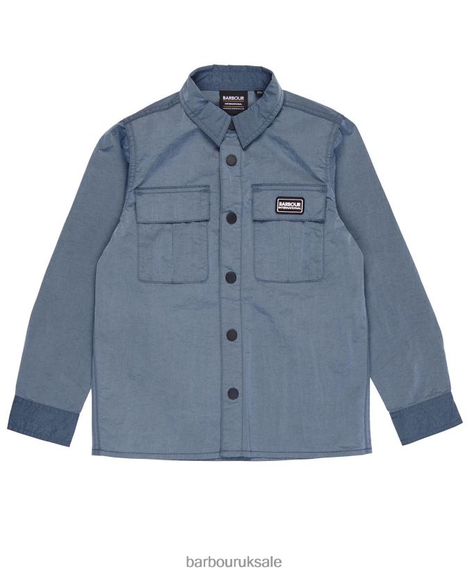 Damon Overshirt Barbour Boys R08LB62525 Clothing Powder Blue