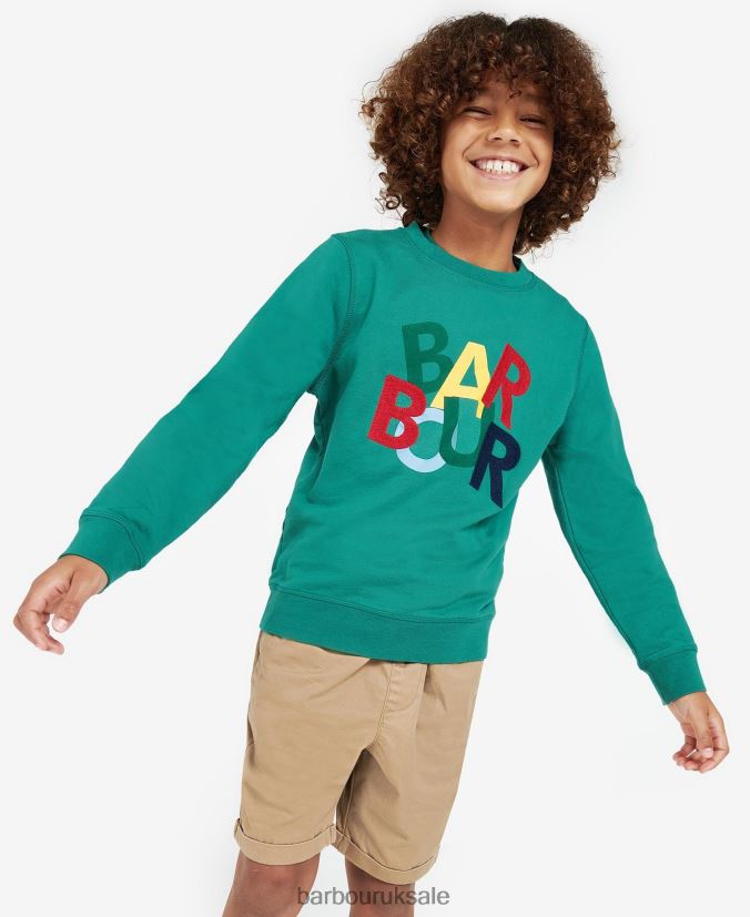 Dixon Sweatshirt Barbour Boys R08LB62512 Clothing Vine Green