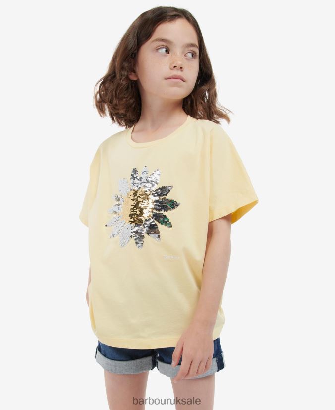 Emily T-shirt Barbour Girls R08LB62566 Clothing Primrose