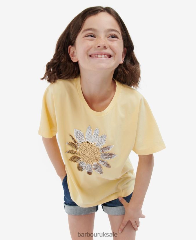 Emily T-shirt Barbour Girls R08LB62566 Clothing Primrose