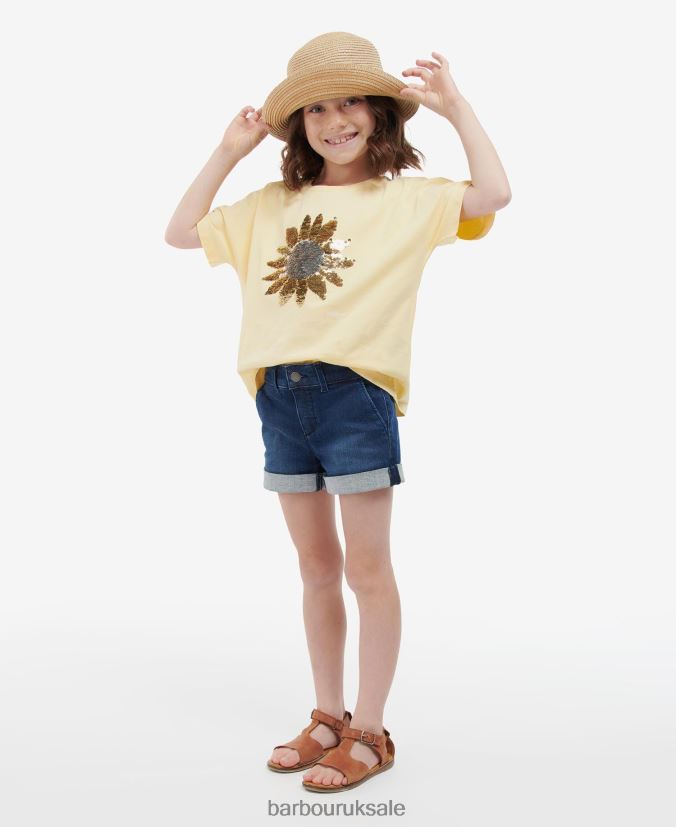 Emily T-shirt Barbour Girls R08LB62566 Clothing Primrose