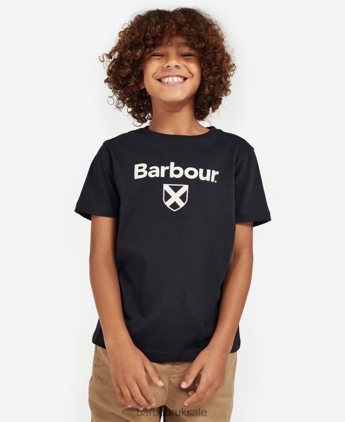 Essential Shield T-Shirt Barbour Boys R08LB62508 Clothing Classic Navy