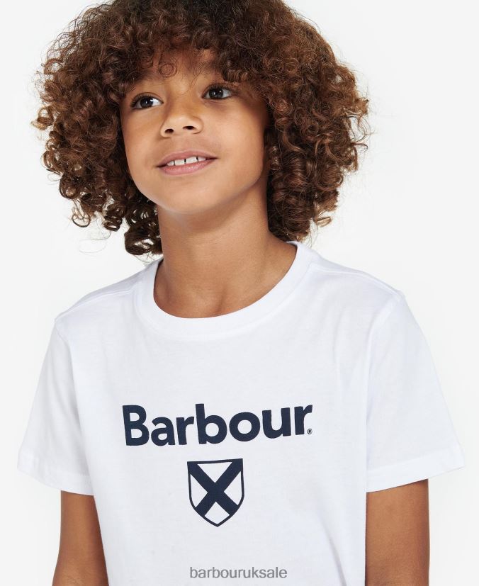 Essential Shield T-Shirt Barbour Boys R08LB62521 Clothing Classic Navy - Click Image to Close