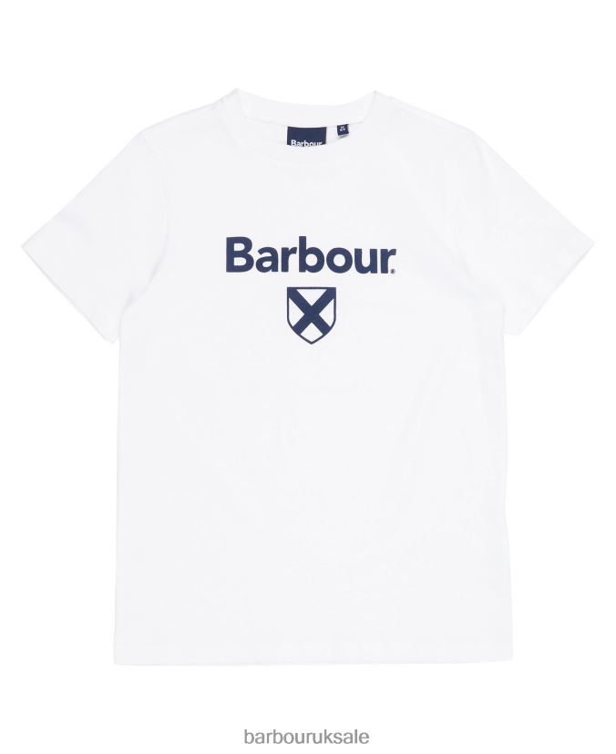 Essential Shield T-Shirt Barbour Boys R08LB62521 Clothing Classic Navy