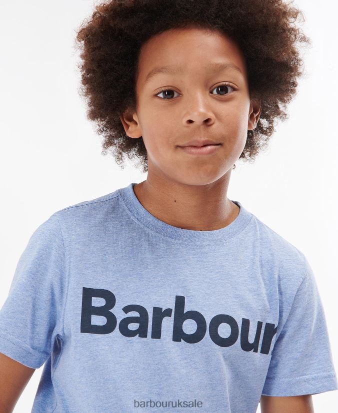 Essentials Logo T-Shirt Barbour Boys R08LB62505 Clothing Navy