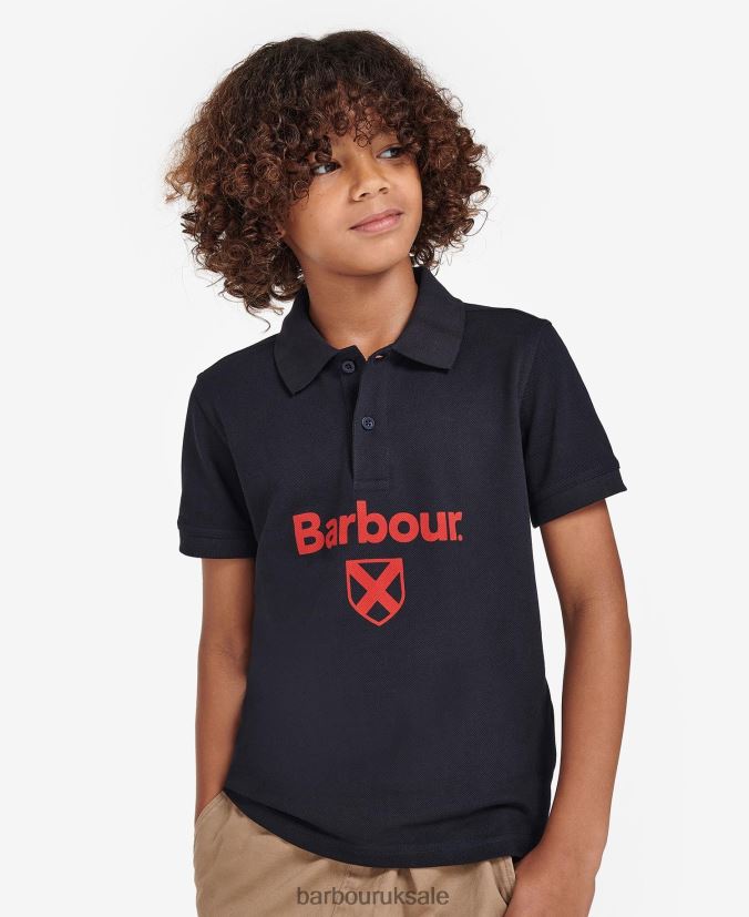 Floyd Polo Shirt Barbour Boys R08LB62520 Clothing Classic Navy