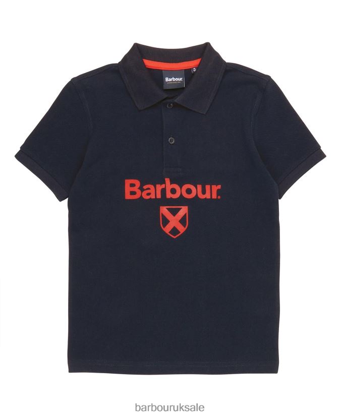 Floyd Polo Shirt Barbour Boys R08LB62520 Clothing Classic Navy