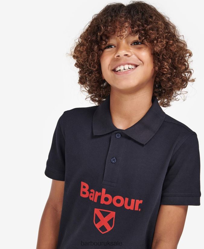 Floyd Polo Shirt Barbour Boys R08LB62520 Clothing Classic Navy