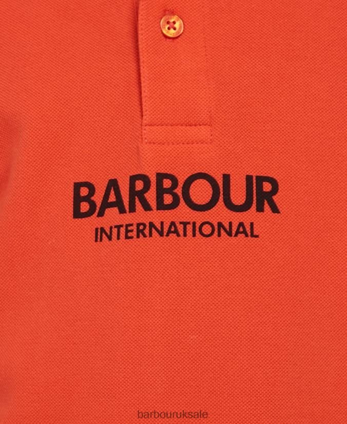 Formula Polo Shirt Barbour Boys R08LB62540 Clothing Spicy Orange