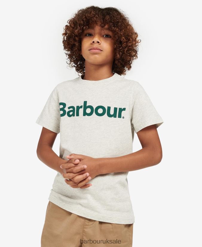 Logo T-Shirt Barbour Boys R08LB62503 Clothing Navy - Click Image to Close