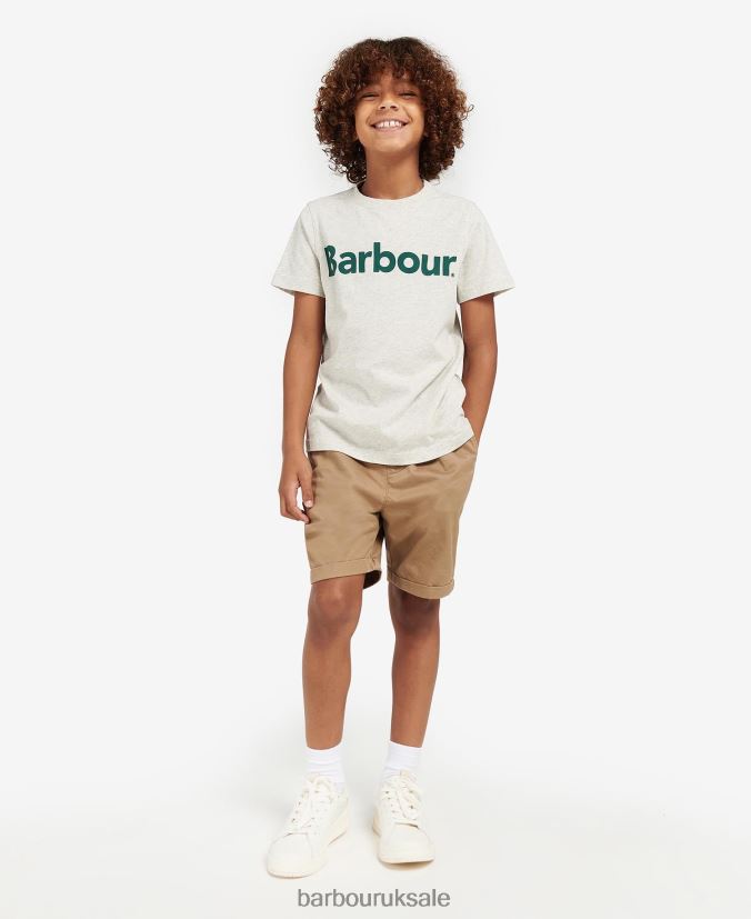 Logo T-Shirt Barbour Boys R08LB62503 Clothing Navy