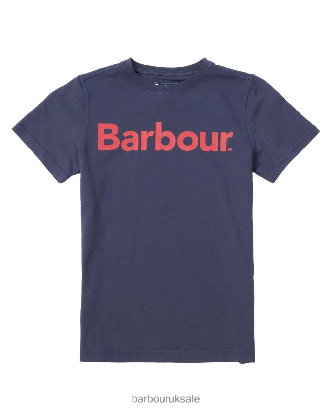 Logo Tee Barbour Boys R08LB62514 Clothing Rich Red