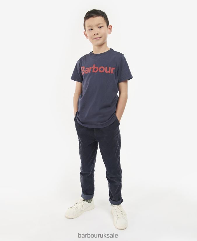 Logo Tee Barbour Boys R08LB62514 Clothing Rich Red