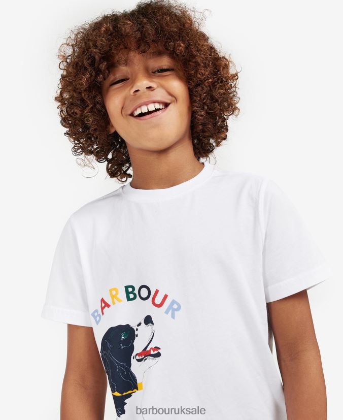 Nigel T-Shirt Barbour Boys R08LB62502 Clothing Classic White